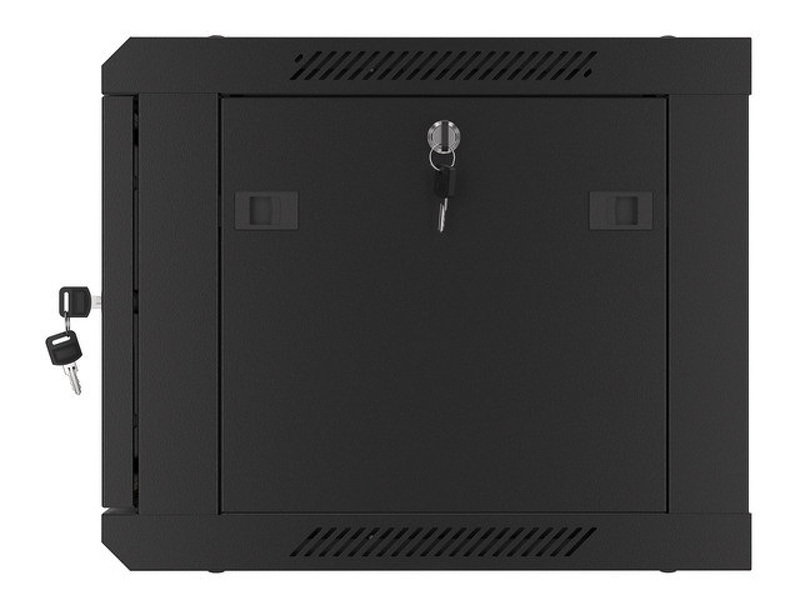 Zdjęcie produktu: Szafa Instalacyjna Rack Wisząca 19" 6U 600x450 Czarna Drzwi Metalowe Lanberg (Flat Pack)
