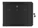 Miniatura zdjęcia: Szafa Instalacyjna Rack Wisząca 19" 6U 600x450 Czarna Drzwi Metalowe Lanberg (Flat Pack)