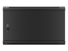 Miniatura zdjęcia: Szafa Instalacyjna Rack Wisząca 19" 6U 600x450 Czarna Drzwi Metalowe Lanberg (Flat Pack)