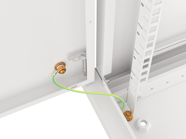 Szafa Instalacyjna Rack Wisząca 19" 9U 600x600 Szara Drzwi Metalowe Lanberg (Flat Pack)