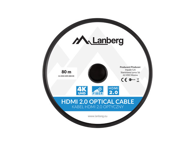 Lanberg Kabel HDMI M/M V2.0 80m optyczny AOC