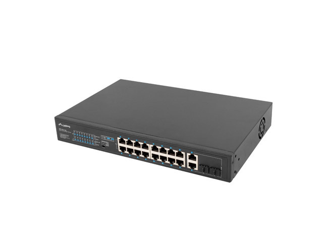 Switch Lanberg 16x 100mb POE+/2x Combo Niezarządzalny Rack 19" Gigabit Ethernet 250w Switch Lanberg 16x 100mb POE+/2x Combo Niezarządzalny Rack 19" Gigabit Ethernet 250w