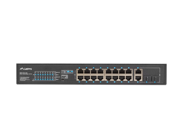 Switch Lanberg 16x 100mb POE+/2x Combo Niezarządzalny Rack 19" Gigabit Ethernet 250w Switch Lanberg 16x 100mb POE+/2x Combo Niezarządzalny Rack 19" Gigabit Ethernet 250w