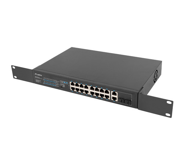 Switch Lanberg 16x 100mb POE+/2x Combo Niezarządzalny Rack 19" Gigabit Ethernet 250w Switch Lanberg 16x 100mb POE+/2x Combo Niezarządzalny Rack 19" Gigabit Ethernet 250w