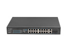 Switch Lanberg 16x 100mb POE+/2x Combo Niezarządzalny Rack 19" Gigabit Ethernet 250w