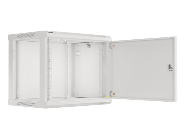 Szafa Instalacyjna Rack Wisząca 19" 9U 600x450 Szara Drzwi Metalowe Lanberg (Flat Pack)