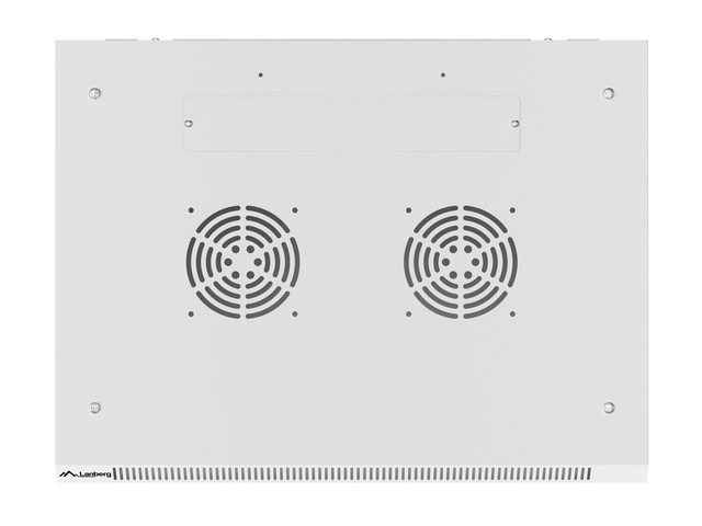 Szafa Instalacyjna Rack Wisząca 19" 9U 600x450 Szara Drzwi Metalowe Lanberg (Flat Pack)