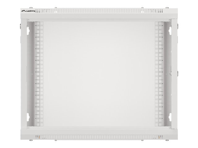Szafa Instalacyjna Rack Wisząca 19" 9U 600x450 Szara Drzwi Metalowe Lanberg (Flat Pack)