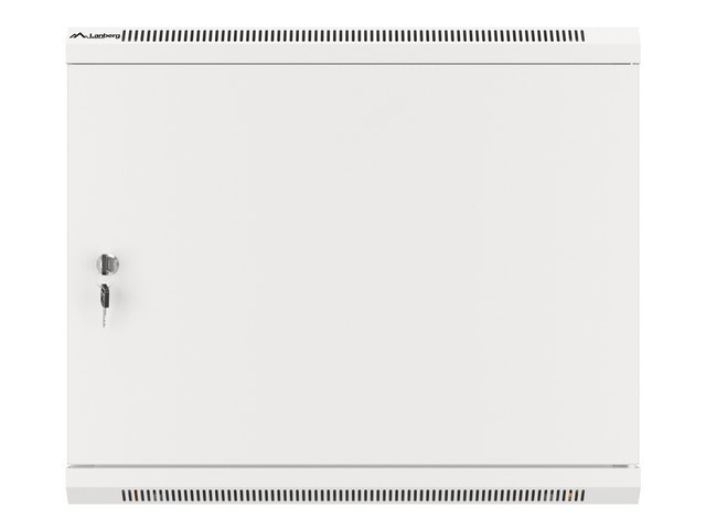 Szafa Instalacyjna Rack Wisząca 19" 9U 600x450 Szara Drzwi Metalowe Lanberg (Flat Pack)