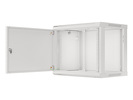 Miniatura zdjęcia: Szafa Instalacyjna Rack Wisząca 19" 9U 600x450 Szara Drzwi Metalowe Lanberg (Flat Pack)