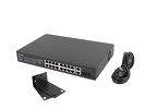 Miniatura zdjęcia: Switch Lanberg 16x 100mb POE+/2x Combo Niezarządzalny Rack 19" Gigabit Ethernet 150w