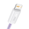Miniatura zdjęcia: Kabel przewód USB - Lightning / iPhone 200cm Baseus Dynamic 2.4A - fioletowy (CALD000505)
