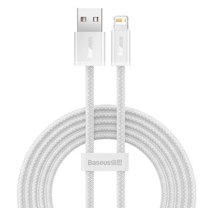 Miniatura produktu: Kabel przewód USB - Lightning / iPhone 200cm Baseus Dynamic 2.4A - biały (CALD000502)