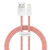 Kabel przewód USB - Lightning / iPhone 100cm Baseus Dynamic 2.4A - pomarańczowy (CALD000407)