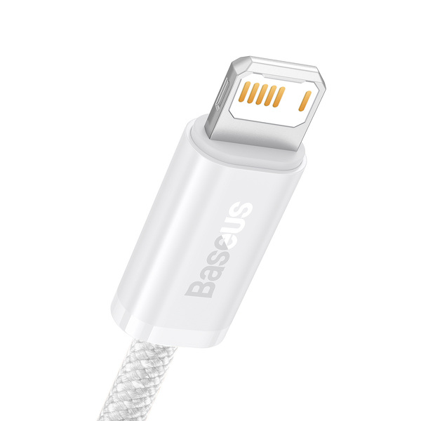 Zdjęcie produktu: Kabel przewód USB - Lightning / iPhone 100cm Baseus Dynamic 2.4A - biały (CALD000402)