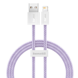 Miniatura produktu: Kabel przewód USB - Lightning / iPhone 100cm Baseus Dynamic 2.4A - fioletowy (CALD000405)