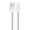 Miniatura zdjęcia: Kabel przewód USB - Lightning / iPhone 100cm Baseus Dynamic 2.4A - fioletowy (CALD000405)
