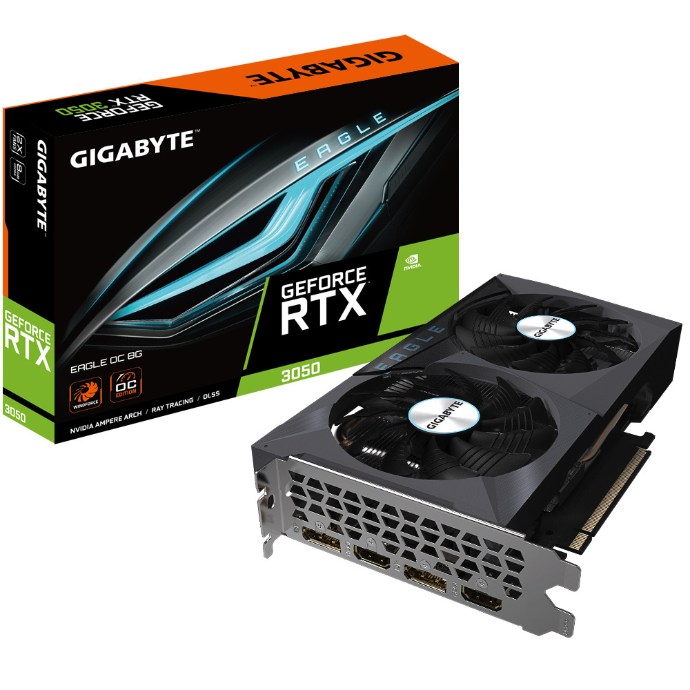 Gigabyte GeForce RTX 3050 EAGLE OC 8GB GDDR6 (GV-N3050EAGLE OC-8GD)