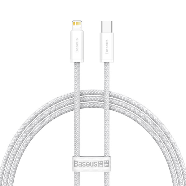 Zdjęcie produktu: Kabel przewód USB Typ-C - Lightning / iPhone 100cm Baseus Dynamic z obsługą szybkiego ładowania 20W PD - biały (CALD000002) Zdjęcie produktu: Kabel przewód USB Typ-C - Lightning / iPhone 100cm Baseus Dynamic z obsługą szybkiego ładowania 20W PD - biały (CALD000002)