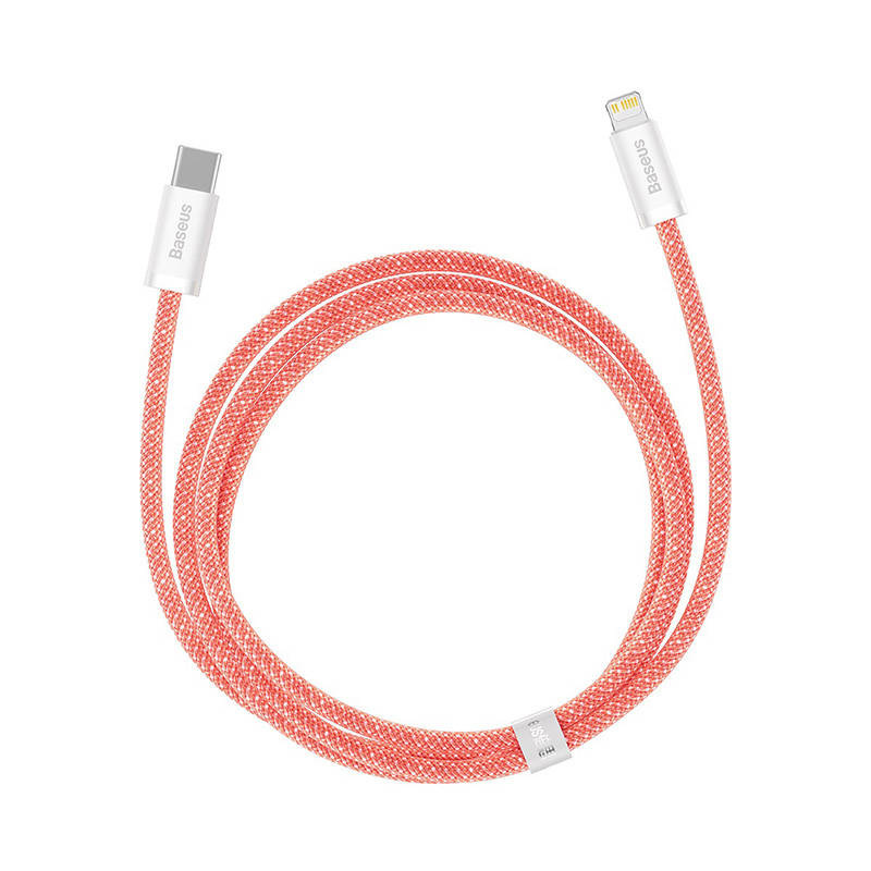 Kabel przewód USB Typ-C - Lightning / iPhone 100cm Baseus Dynamic z obsługą szybkiego ładowania 20W PD - pomarańczowy (CALD000007)