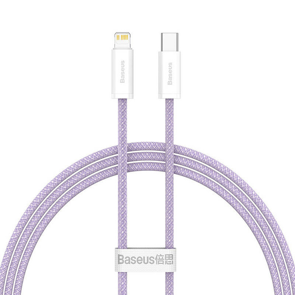 Zdjęcie produktu: Kabel przewód USB Typ-C - Lightning / iPhone 100cm Baseus Dynamic z obsługą szybkiego ładowania 20W PD - fioletowy (CALD000005)