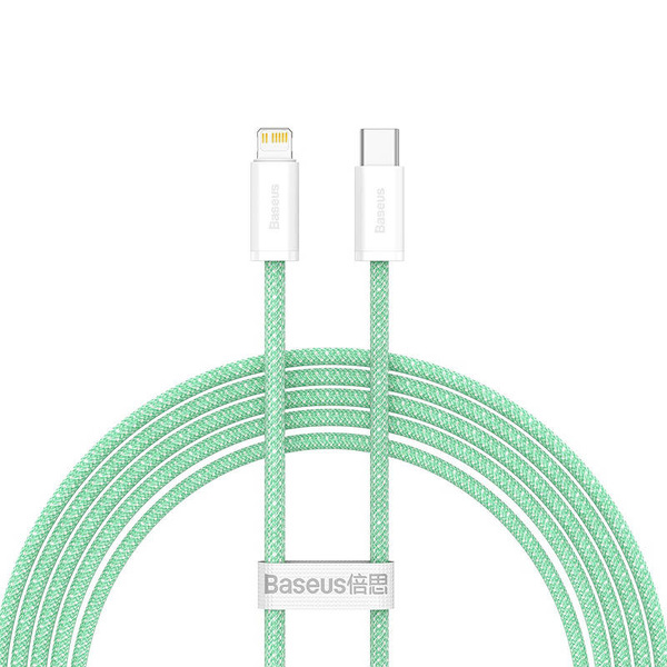 Zdjęcie produktu: Kabel przewód USB Typ-C - Lightning / iPhone 200cm Baseus Dynamic z obsługą szybkiego ładowania 20W PD - zielony (CALD000106) Zdjęcie produktu: Kabel przewód USB Typ-C - Lightning / iPhone 200cm Baseus Dynamic z obsługą szybkiego ładowania 20W PD - zielony (CALD000106)