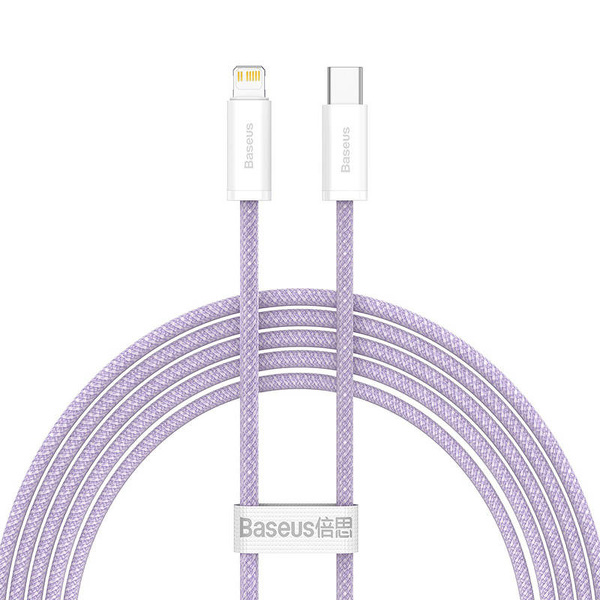 Zdjęcie produktu: Kabel przewód USB Typ-C - Lightning / iPhone 200cm Baseus Dynamic z obsługą szybkiego ładowania 20W PD - fioletowy (CALD000105)