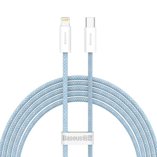 Zdjęcie produktu: Kabel przewód USB Typ-C - Lightning / iPhone 200cm Baseus Dynamic z obsługą szybkiego ładowania 20W PD - niebieski (CALD000103)