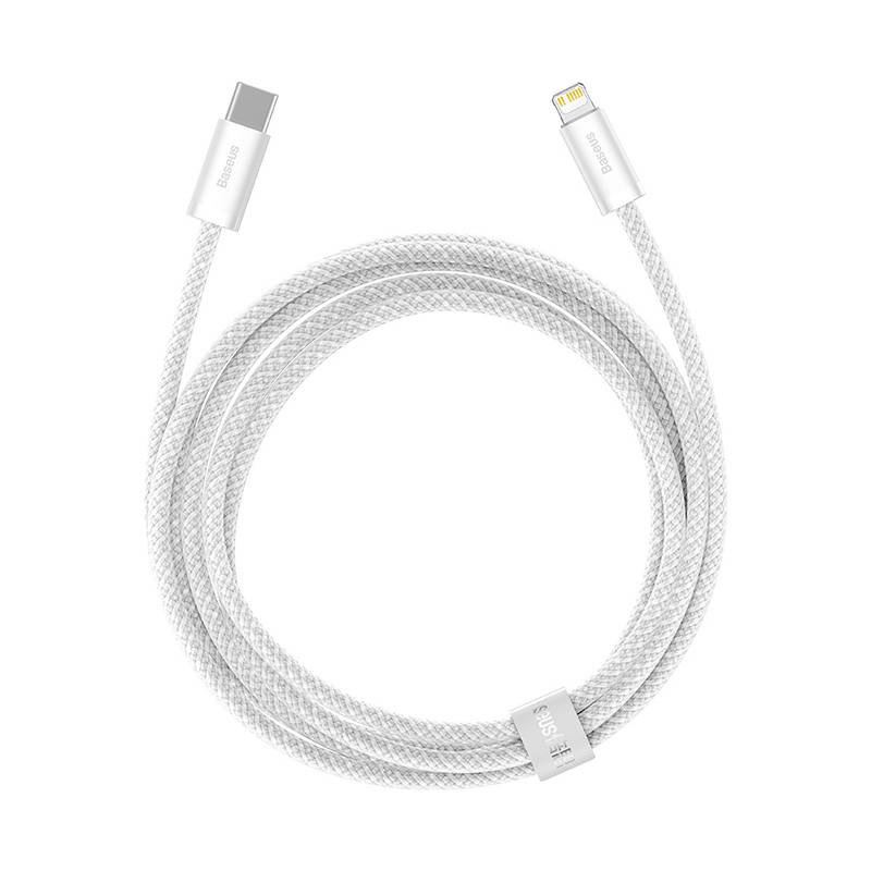 Kabel przewód USB Typ-C - Lightning / iPhone 200cm Baseus Dynamic z obsługą szybkiego ładowania 20W PD - biały (CALD000102) Kabel przewód USB Typ-C - Lightning / iPhone 200cm Baseus Dynamic z obsługą szybkiego ładowania 20W PD - biały (CALD000102)