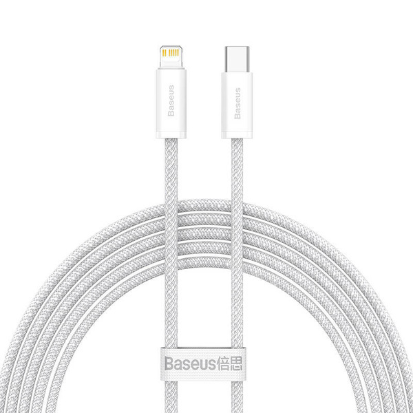 Zdjęcie produktu: Kabel przewód USB Typ-C - Lightning / iPhone 200cm Baseus Dynamic z obsługą szybkiego ładowania 20W PD - biały (CALD000102) Zdjęcie produktu: Kabel przewód USB Typ-C - Lightning / iPhone 200cm Baseus Dynamic z obsługą szybkiego ładowania 20W PD - biały (CALD000102)