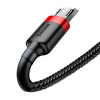 Miniatura zdjęcia: Kabel przewód USB - micro USB 100cm Baseus Cafule Quick Charge 2.4A z obsługą szybkiego ładowania - czarno-czerwony (CAMKLF-B91)
