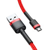 Kabel przewód USB - micro USB 100cm Baseus Cafule Quick Charge 2.4A z obsługą szybkiego ładowania - czerwony (CAMKLF-B09)