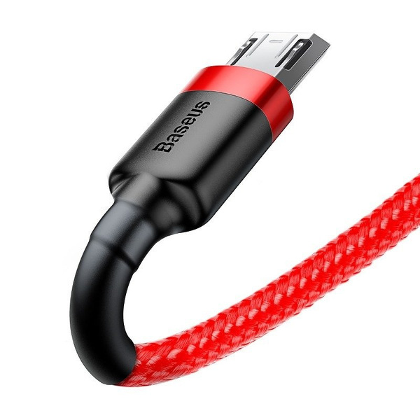 Zdjęcie produktu: Kabel przewód USB - micro USB 200cm Baseus Cafule Quick Charge 1.5A z obsługą szybkiego ładowania - czerwony (CAMKLF-C09)