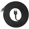 Miniatura zdjęcia: Kabel przewód USB - micro USB 300cm Baseus Cafule Quick Charge 2A z obsługą szybkiego ładowania - czarn-szary (CAMKLF-HG1)