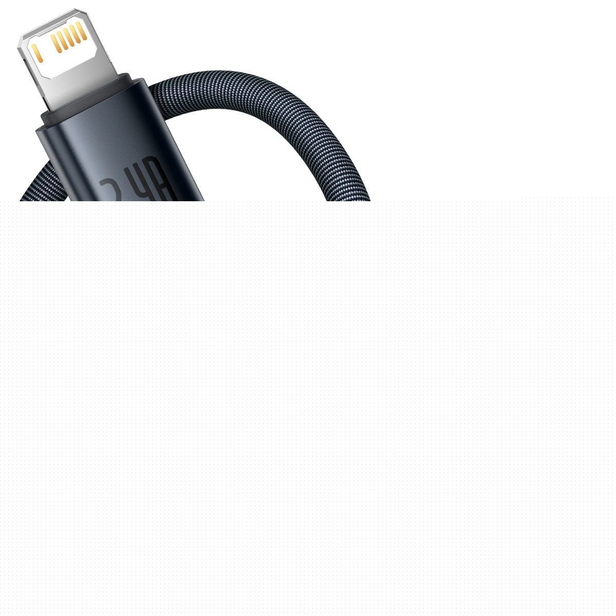 Kabel przewód USB - Lightning / iPhone 120cm Baseus Crystal 2.4A - czarny (CAJY000001)