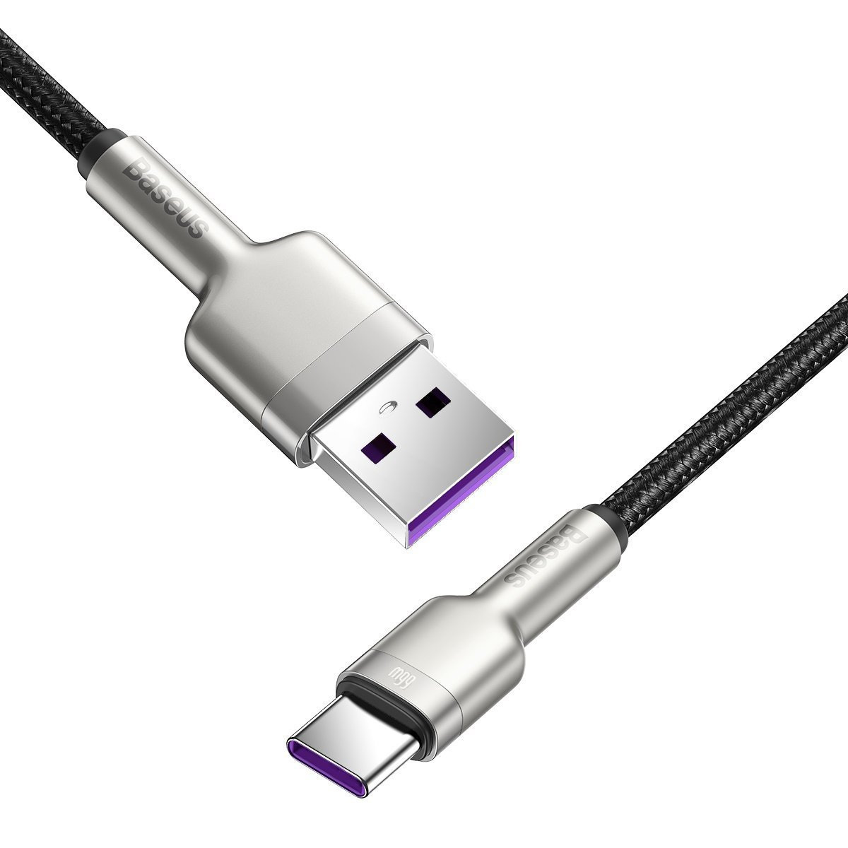 Kabel przewód USB Typ-C 100cm Baseus Cafule Quick Charge 66W z obsługą szybkiego ładowania - czarny (CAKF000101)