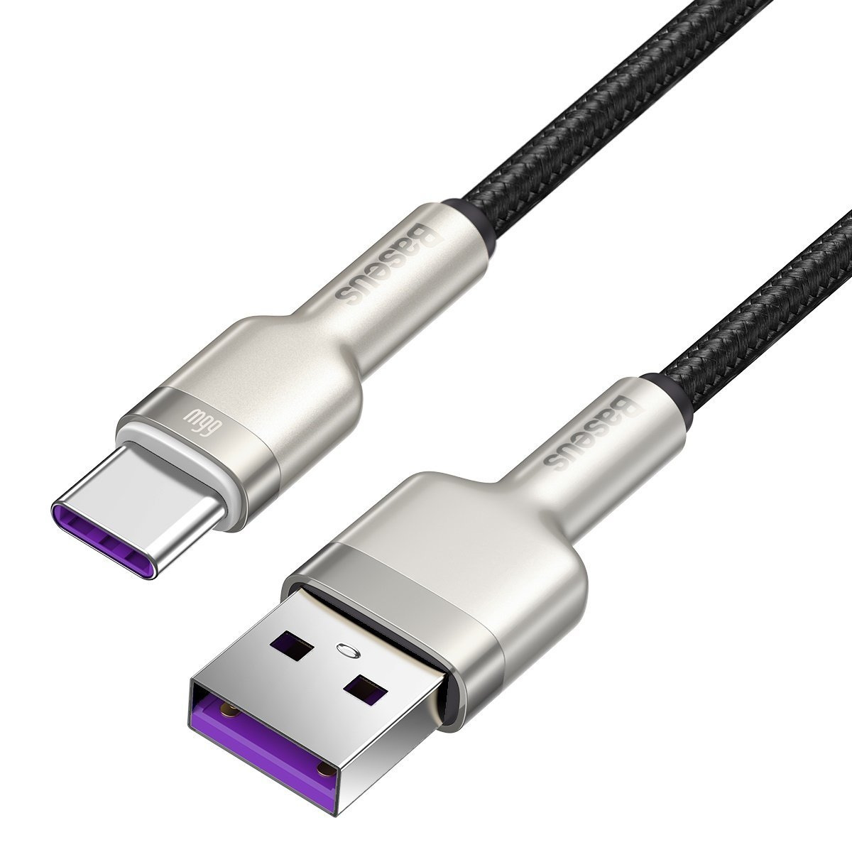 Kabel przewód USB Typ-C 100cm Baseus Cafule Quick Charge 66W z obsługą szybkiego ładowania - czarny (CAKF000101)