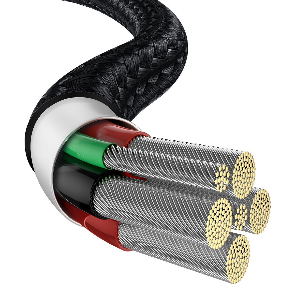 Kabel przewód USB Typ-C 200cm Baseus Water Drop-shaped, LED 66W, 6A z obsługą szybkiego ładowania - czarny (CATSD-N01)