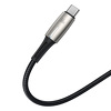 Miniatura zdjęcia: Kabel przewód USB Typ-C 200cm Baseus Water Drop-shaped, LED 66W, 6A z obsługą szybkiego ładowania - czarny (CATSD-N01)