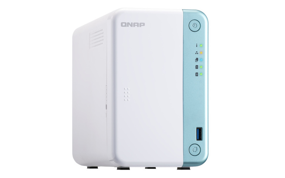 Zdjęcie produktu: Serwer plików QNAP TS-251D-2G rozbudowany do 4G 2-bay, Intel Celeron J4025 2.0 GHz Dual Core, 4G RAM (2x2), 1xGbE LAN, 2xUSB 3.0, 3xUSB 2.0, HDMI, 1 PCIe Gen 2