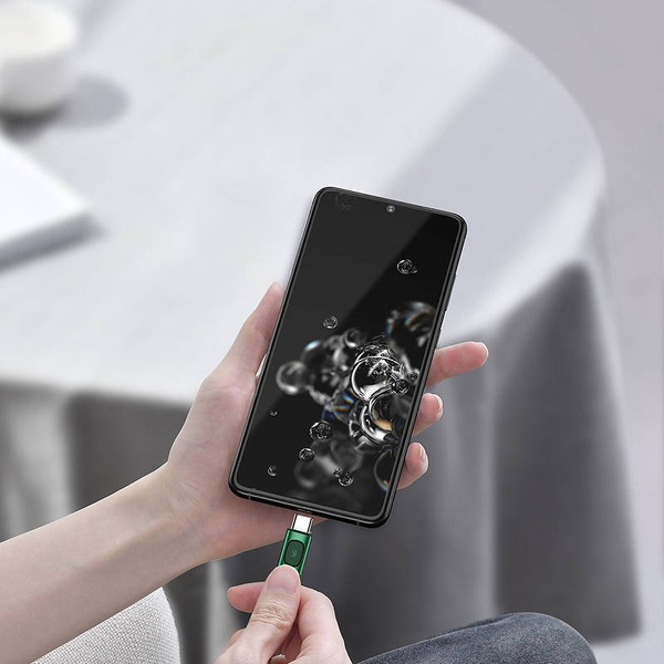 Zdjęcie produktu: Kabel przewód USB Typ-C 100cm Baseus Flash QC 3.0, Huawei SCP, Samsung AFC, PD, 5A - zielony (CATSS-A06)