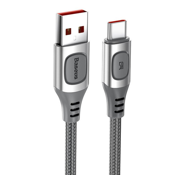 Zdjęcie produktu: Kabel przewód USB Typ-C 100cm Baseus Flash QC 3.0, Huawei SCP, Samsung AFC, PD, 5A - srebrny (CATSS-A0S) Zdjęcie produktu: Kabel przewód USB Typ-C 100cm Baseus Flash QC 3.0, Huawei SCP, Samsung AFC, PD, 5A - srebrny (CATSS-A0S)
