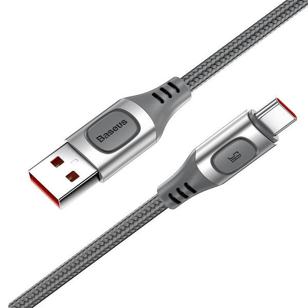 Zdjęcie produktu: Kabel przewód USB Typ-C 100cm Baseus Flash QC 3.0, Huawei SCP, Samsung AFC, PD, 5A - srebrny (CATSS-A0S) Zdjęcie produktu: Kabel przewód USB Typ-C 100cm Baseus Flash QC 3.0, Huawei SCP, Samsung AFC, PD, 5A - srebrny (CATSS-A0S)