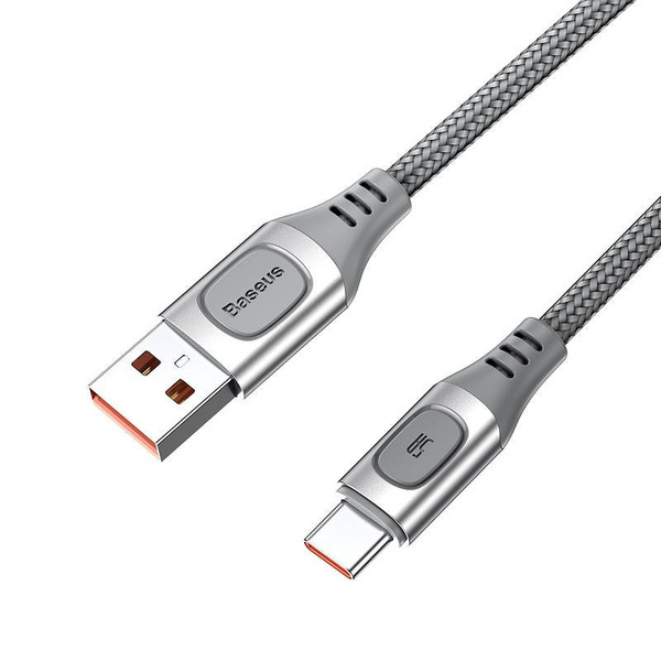 Zdjęcie produktu: Kabel przewód USB Typ-C 100cm Baseus Flash QC 3.0, Huawei SCP, Samsung AFC, PD, 5A - srebrny (CATSS-A0S) Zdjęcie produktu: Kabel przewód USB Typ-C 100cm Baseus Flash QC 3.0, Huawei SCP, Samsung AFC, PD, 5A - srebrny (CATSS-A0S)