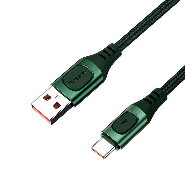 Zdjęcie produktu: Kabel przewód USB Typ-C 200cm Baseus Flash QC 3.0, Huawei SCP, Samsung AFC, PD, 5A - zielony (CATSS-B06)