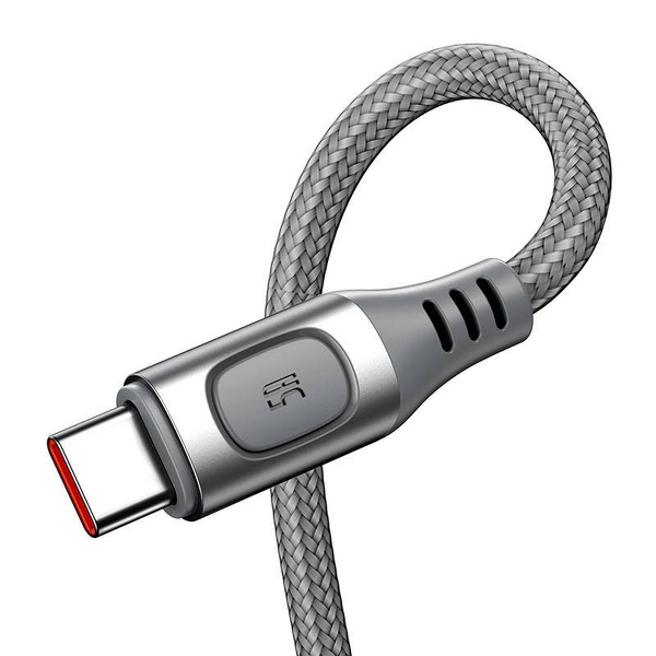 Zdjęcie produktu: Kabel przewód USB Typ-C 200cm Baseus Flash QC 3.0, Huawei SCP, Samsung AFC, PD, 5A - srebrny (CATSS-B0S) Zdjęcie produktu: Kabel przewód USB Typ-C 200cm Baseus Flash QC 3.0, Huawei SCP, Samsung AFC, PD, 5A - srebrny (CATSS-B0S)