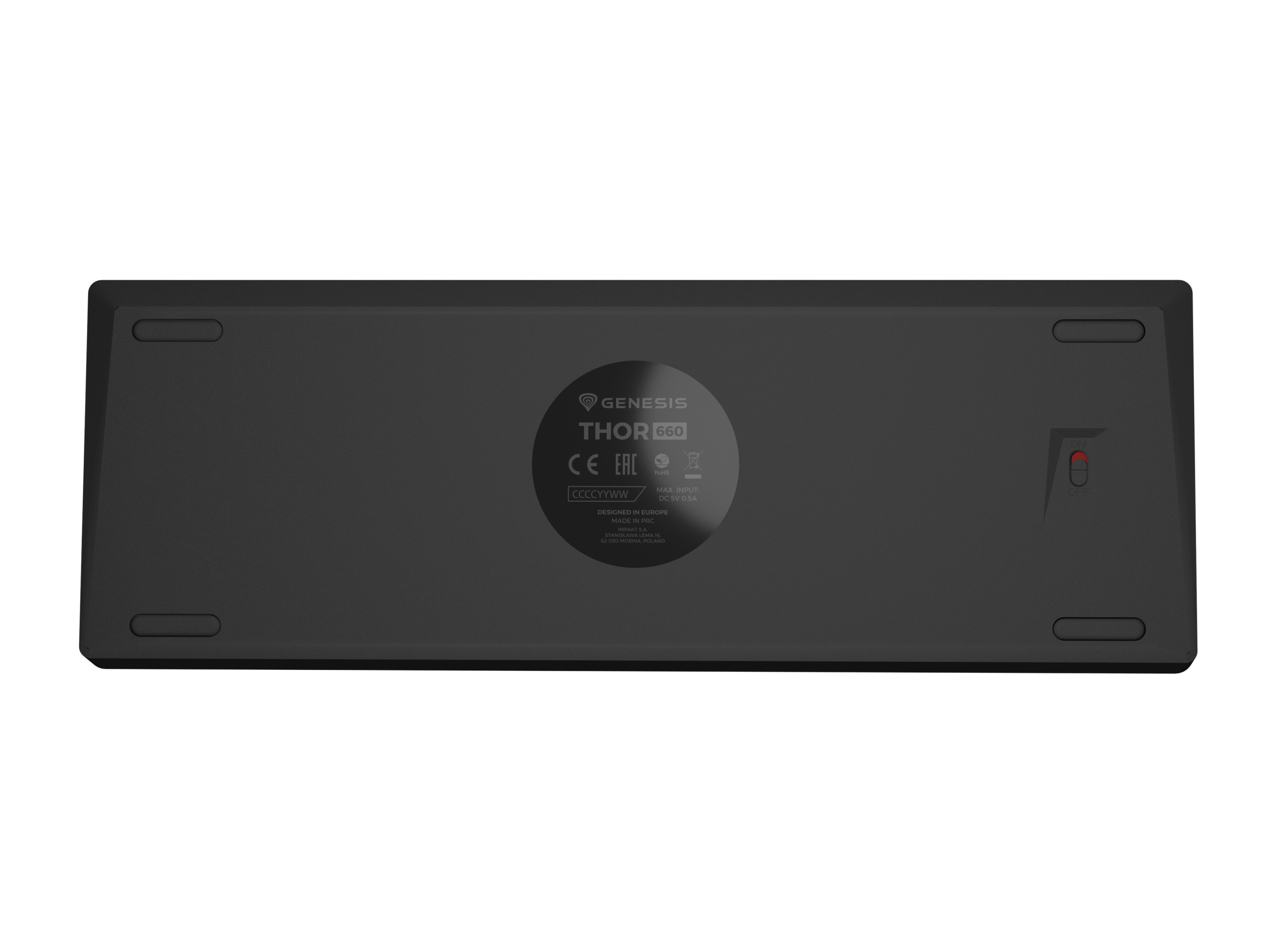 Klawiatura Mechaniczna Genesis Thor 660 US, bezprzewodowa, podświetlenie RGB, czarna