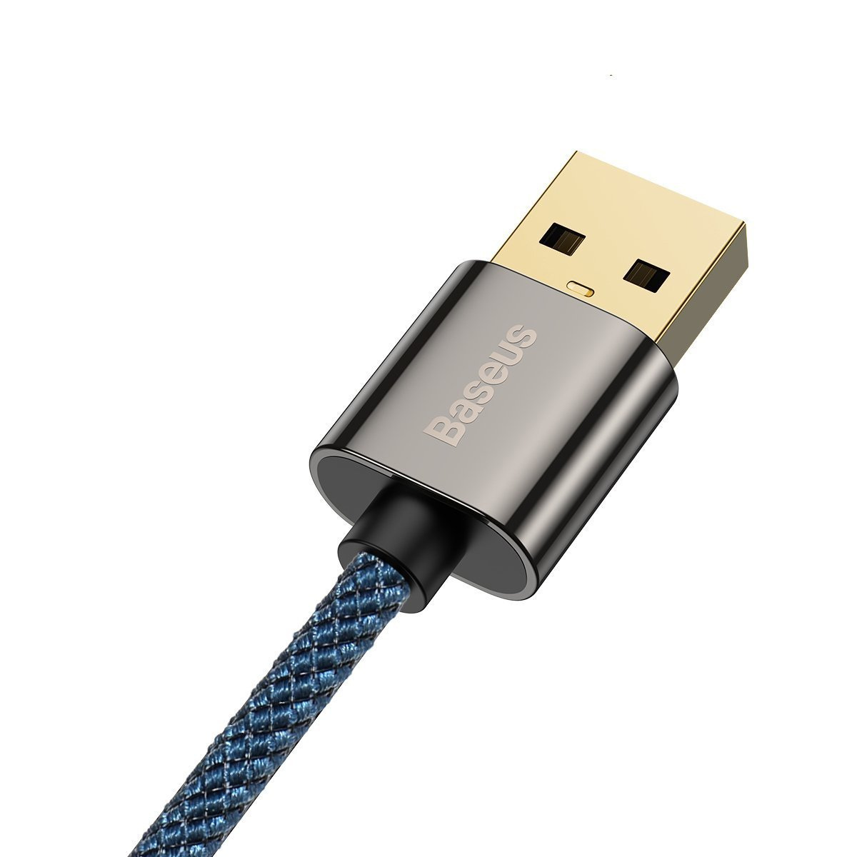 Kabel przewód USB Typ-C kątowy 200cm Baseus Legend Series, 66W, szybkie ładowanie - niebieski (CACS000503)