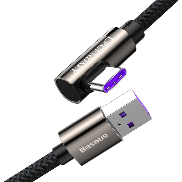 Zdjęcie produktu: Kabel przewód USB Typ-C kątowy 200cm Baseus Legend Series, 66W, szybkie ładowanie - czarny (CATCS-C01) Zdjęcie produktu: Kabel przewód USB Typ-C kątowy 200cm Baseus Legend Series, 66W, szybkie ładowanie - czarny (CATCS-C01)