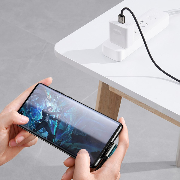 Zdjęcie produktu: Kabel przewód USB Typ-C kątowy 200cm Baseus Legend Series, 66W, szybkie ładowanie - czarny (CATCS-C01) Zdjęcie produktu: Kabel przewód USB Typ-C kątowy 200cm Baseus Legend Series, 66W, szybkie ładowanie - czarny (CATCS-C01)